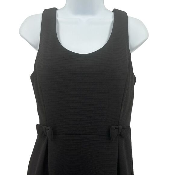 LC Lauren Conrad Bow Textured Little Black Pleated Dress - Picture 5 of 11